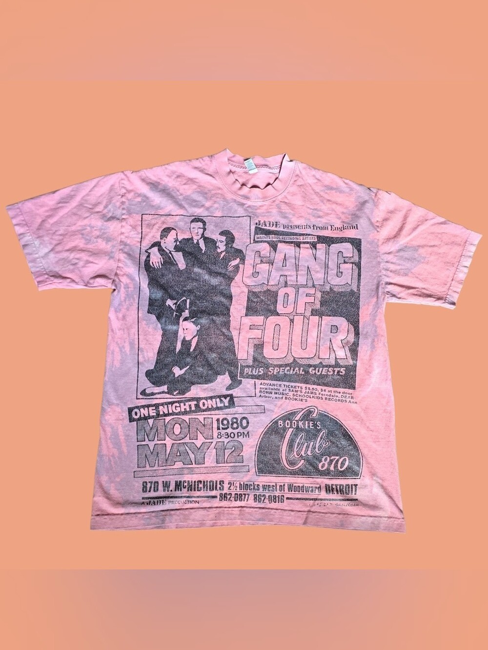 Gang of Four Pink Graphic Band T-Shirt